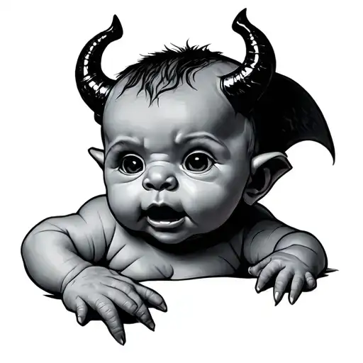 Baby Devil tattoo design idea