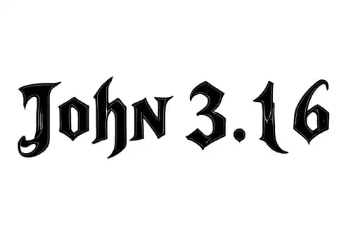 "John 3:16" tattoo design idea