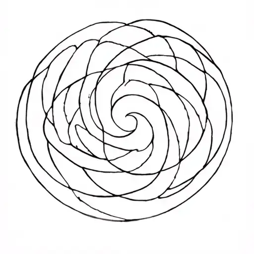 spiral pattern tattoo design idea