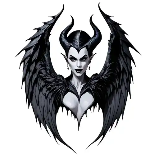Maleficent Wings tattoo design idea