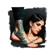 Ankle Chain tattoo design idea