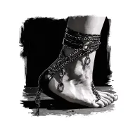 Ankle Chain tattoo design idea