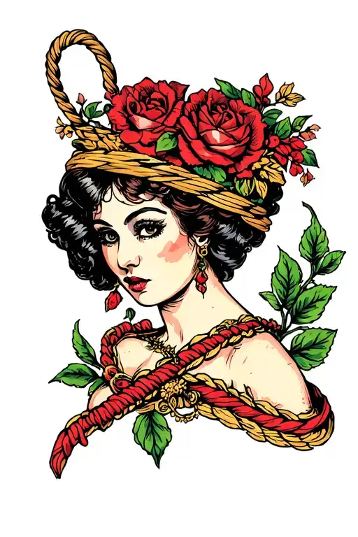 whip femdom style tattoo design idea