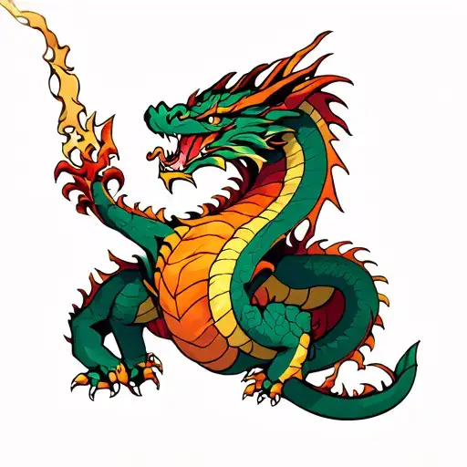 Search Dragon tattoo design idea