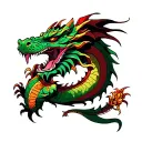 Search Dragon tattoo design idea