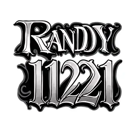 "Randy 11 21" Roman numeral tattoo tattoo design idea