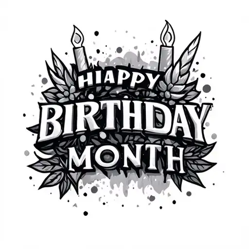 Birthday Month tattoo design idea