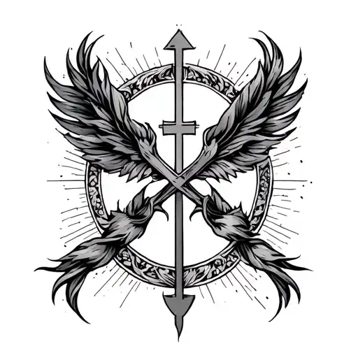 Christian symbolic representation tattoo design idea