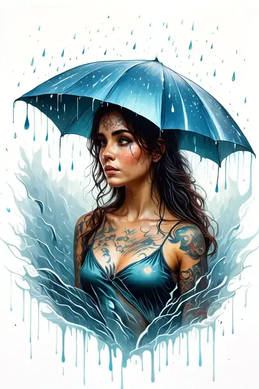 Rainstorm tattoo design idea