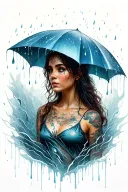 Rainstorm tattoo design idea