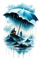 Rainstorm tattoo design idea