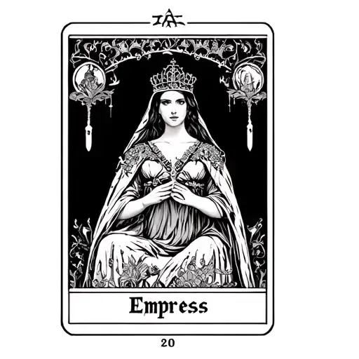 empress tarot card tattoo design idea