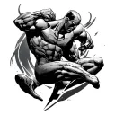 invincible vs omni man tattoo design idea