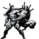 invincible vs omni man tattoo design idea