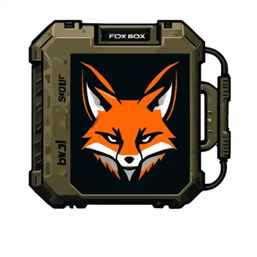 "Fox Box" "Fox Box" Product logo for a mobile satelite battery pack for the military. tattoo design idea
