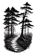forest Pathway tattoo design idea