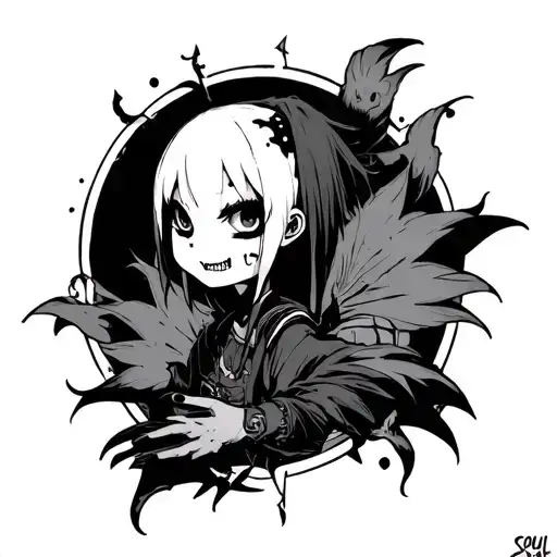 soul eater anime hand tat tattoo design idea