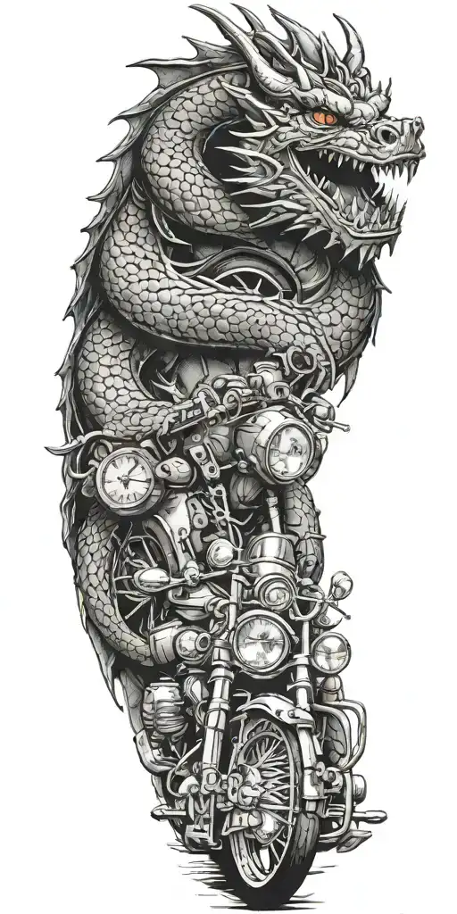 DRAGON MOTORCYCLE CLUB tattoo design idea