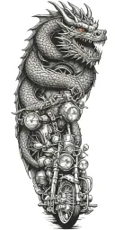 DRAGON MOTORCYCLE CLUB tattoo design idea