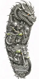 DRAGON MOTORCYCLE CLUB tattoo design idea