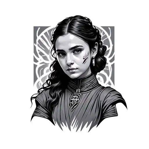 extra simple Padme tattoo design idea