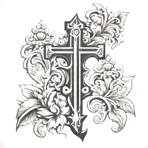 christian and Ukraine tattoo design idea