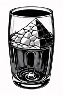 3 triangles igloo wine glass tattoo design idea