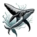 Humpback Whale tattoo design idea