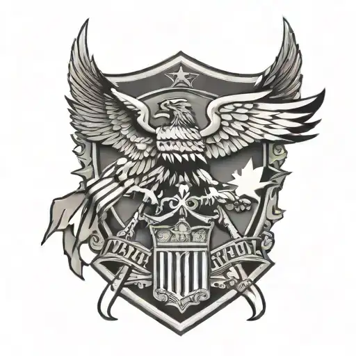 Germany and England patriots logo tattoo design idea