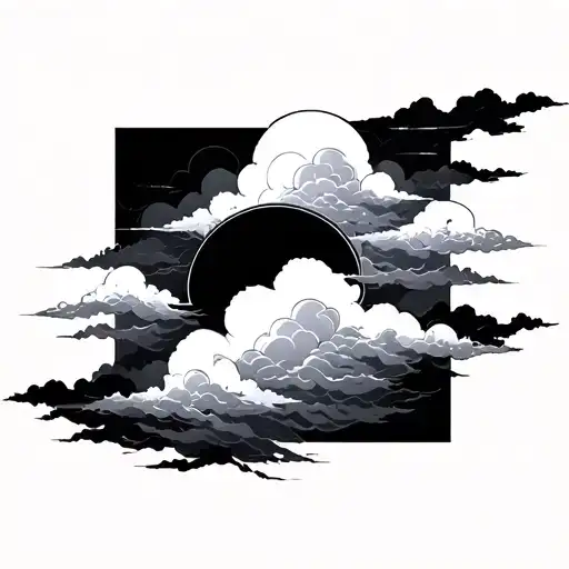 akatsuki cloud patterns tattoo design idea