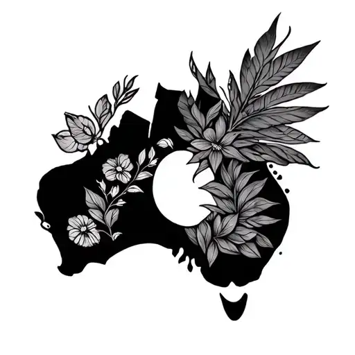 Tattoo design about culture between Australia and Nepal tattoo design idea
