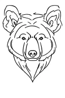 Grizzly Bear head tattoo design idea