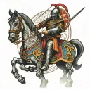 Spanish conquistador crusader tattoo design idea