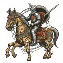Spanish conquistador crusader tattoo design idea