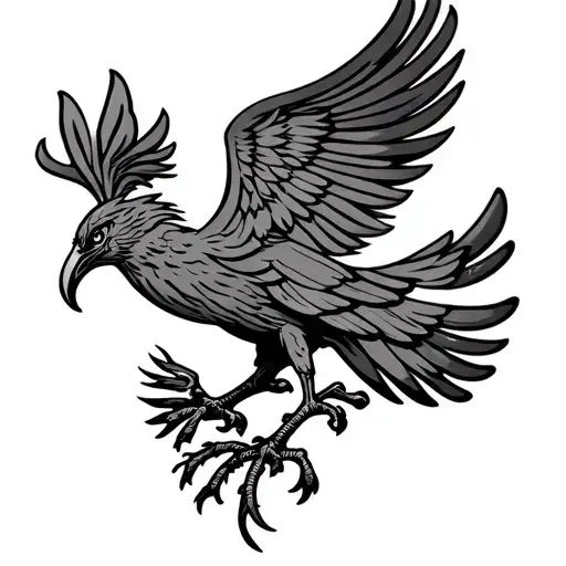 liver bird with ynwa liverpool simple tattoo design idea