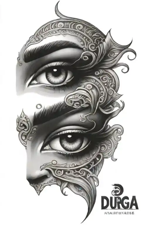 durga eyes tattoo design tattoo design idea