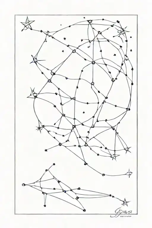 aquarius constellation tattoo design idea
