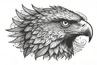hawk head tattoo design idea