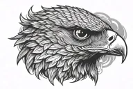 hawk head tattoo design idea