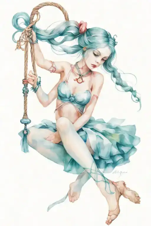 Shibari Alice in Wonderland tattoo design idea