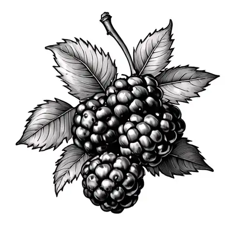 blackberry vine tattoo design idea