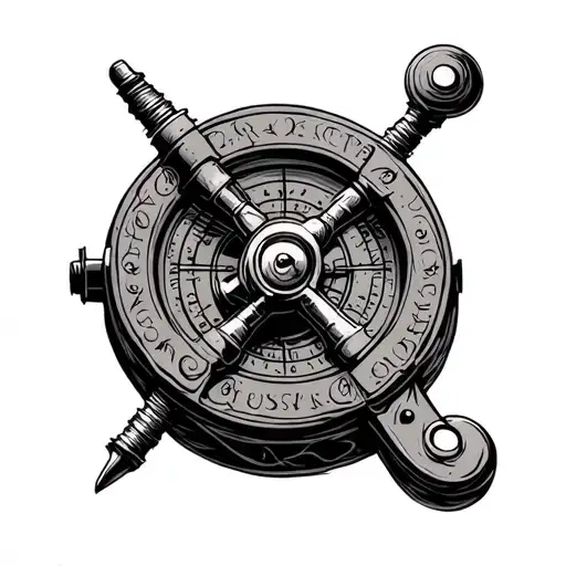 Sextant tattoo design idea