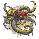 anvil scorpion tattoo design idea