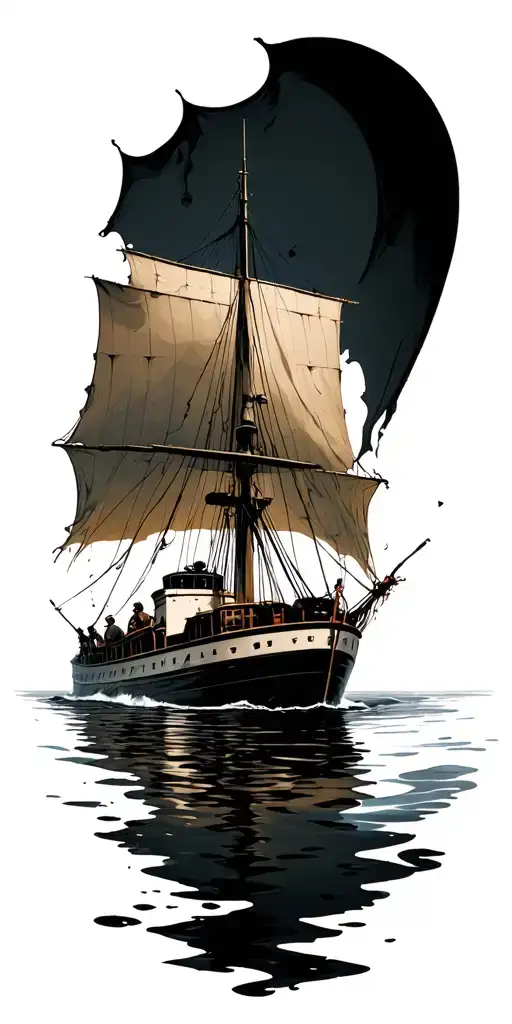 Eh, apple, you are soaked. Father Makhno is coming, a black banner. Here the steamer is sailing, circles in circles. We will feed the fish. tattoo design idea