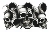 skull with shading tattoo design idea