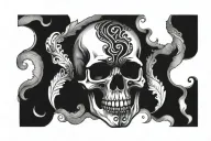 skull with shading tattoo design idea