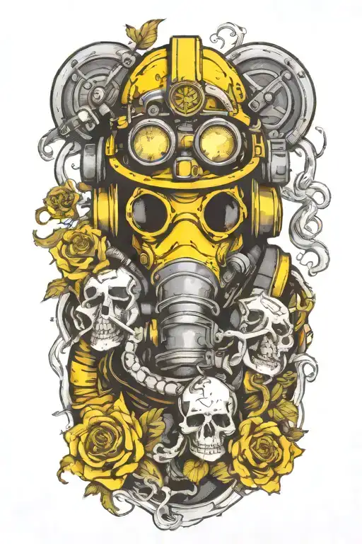 a navy diver turned firefighter. mix in flowers, skulls, and nautical pieces  tattoo design idea