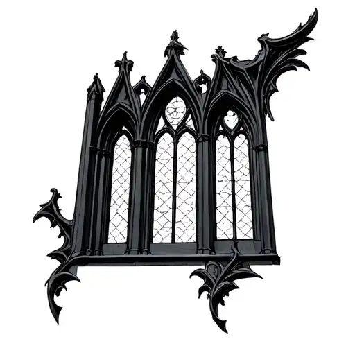 Gothic Cathedral Window tattoo design idea