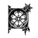 Gothic Cathedral Window tattoo design idea