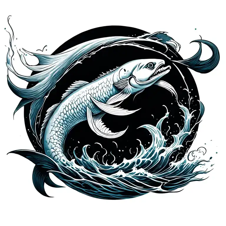 Posiedon Controlling Sea tattoo design idea